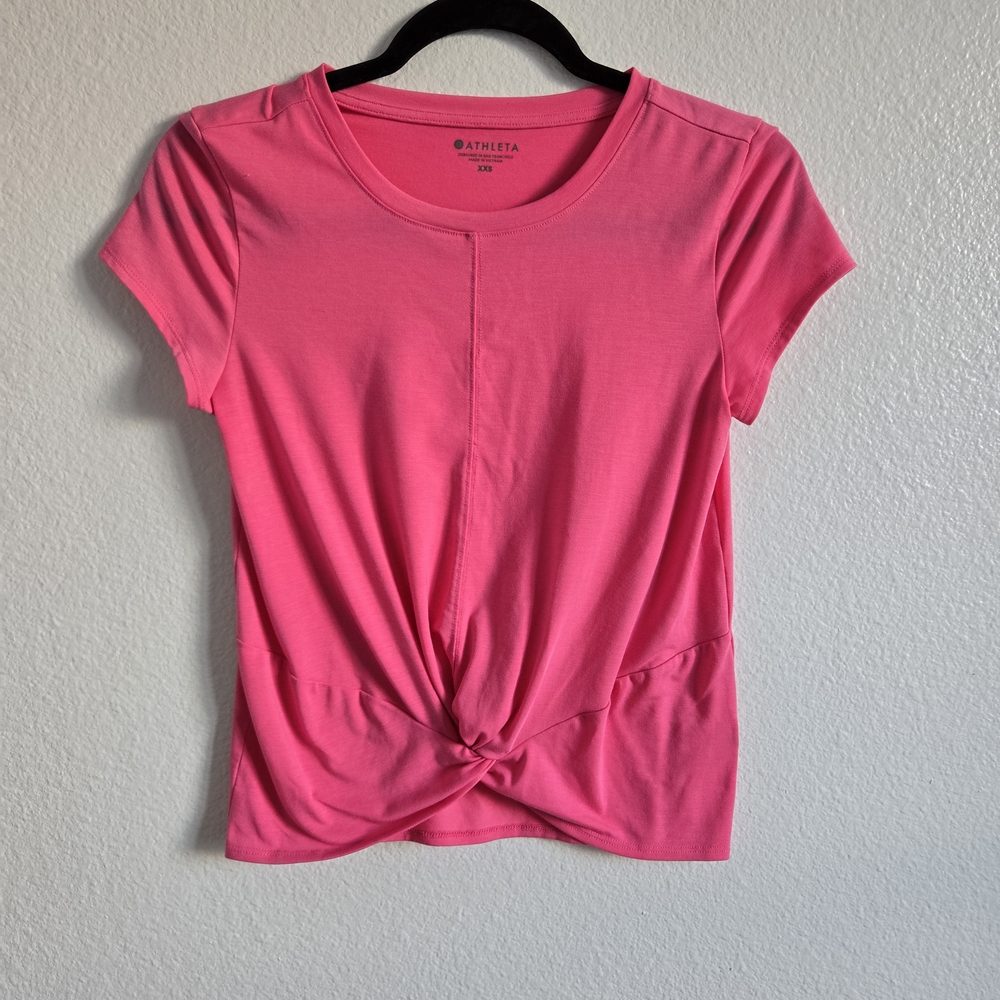 Athleta Women's Pink Twist Front Top  Size XXS